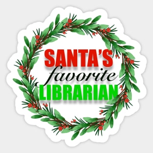 Santa's Favorite Librarian Sticker